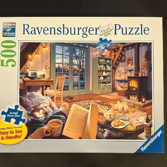 Ravensburger Cozy Cabin 500-Piece Puzzle - Picture 1 of 4